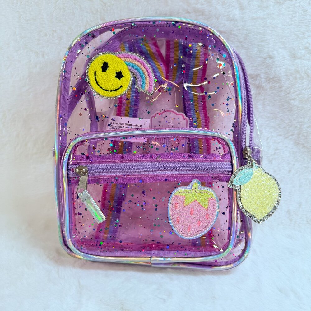 Girls seethrough mini backpack NWT
